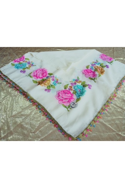 REYHAN Cenk and Zarif Handcrafted Needlework Embroidery/Yemeni Needlework/Tulle Handwork/Head Covering