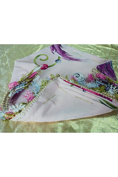 Cenk Șal de brodat manual Reyhan, brodat cu ac, brodat pe 4 laturi, cadou, ye...