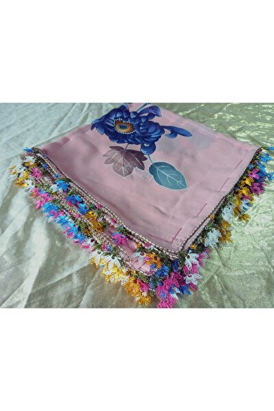 Cenk Șal de brodat manual Reyhan, pentru scris, șal, yemenit, mevlit, cadou, cu 4 margini brodate