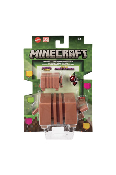 mattel MINECRAFT CRAFT A BLOCK FIGURE ARMADILLO AND BABY ARMADILLO 8CM