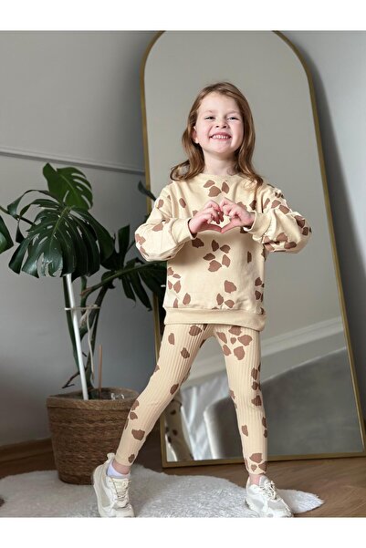 CoolCix Premium Quality Girl's Leopard Printed and Embroidered Detail Leggings Set