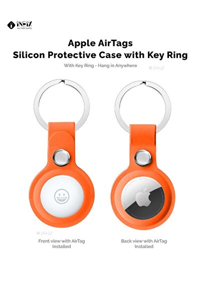 ineix Silicone Protection Case Cover With Key Chain Holder For Apple AirTag