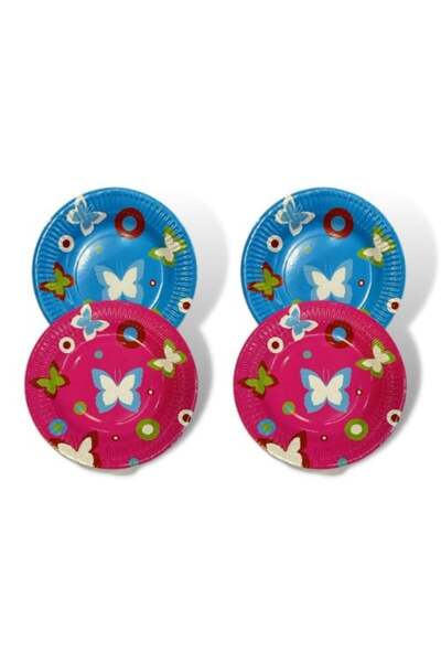 MOB_TOYS مجموعة صحون حفلات ورقية