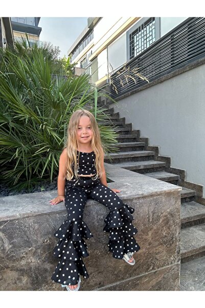 mon icone star printed crop top and pants set