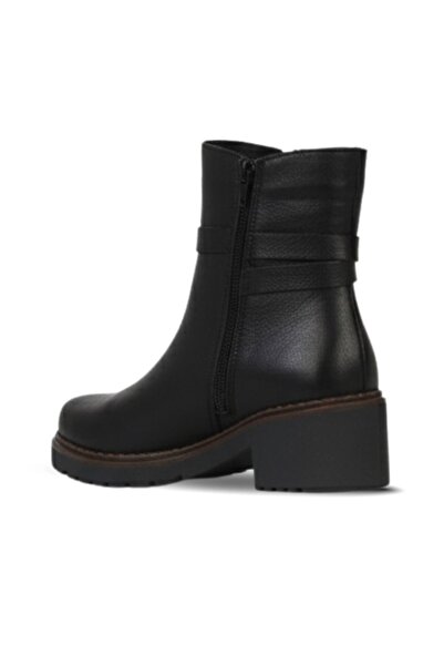 Bueno Shoes Black Leather Women's Heeled Boots 01Wf0303