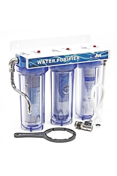Naturewater Filtru de apă NW-PR103 cu 3 etape, 5 μm, conexiune 3/4" (26 mm), ...