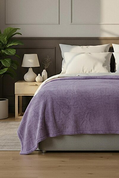Soley Pufina | Single Rabbit Fur Textured Plush Blanket & Bedspread | 150X220