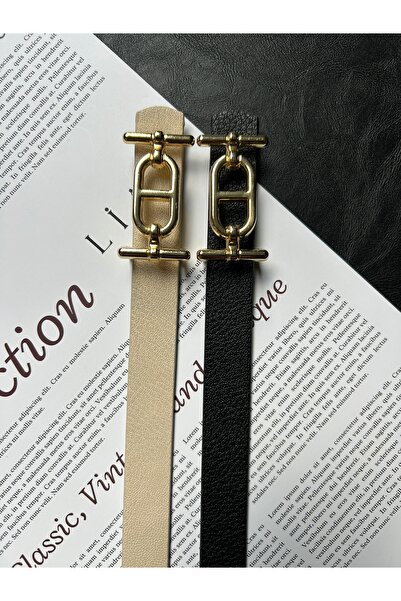 LİA KEMER Pachet de 2 curele Pearl Classic lungi, cu model, pentru femei, cu ...