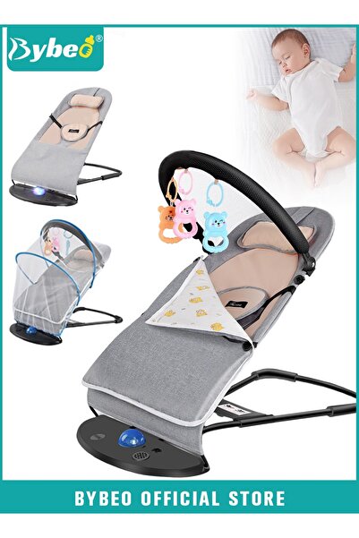 BYBEO Baby Bouncer, Infant Rocker, Portable Baby Swing Chair, Durable Bouncer Seat, Infant Rocking Bouncer