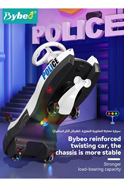 BYBEO Ride on Car for Kids, Extended Baby Swing Car with Building Blocks, Magic Baby Cars for Boys and Gir