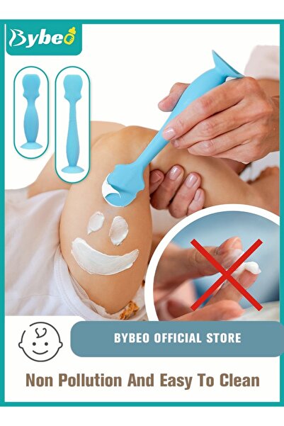 BYBEO 2 Packs Diaper Cream Spatula + Mini Baby Bottom Brush for Infant Cream ...