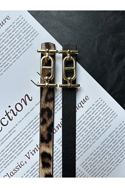 LİA KEMER Pachet de 2 curele Pearl Classic lungi, cu model, pentru femei, cu ...