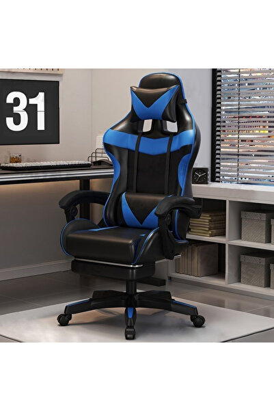 HayaBazaar كرسي ألعاب، كرسي كمبيوتر مريح يدور بزاوية 360 درجة مع مقعد دوار وم...