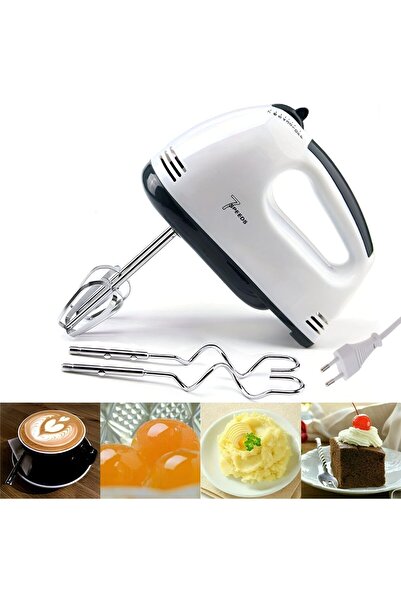 BORTONY Hand Mixer, Professional Electric Handheld, 7-Speed, Includes Beaters & Dough Hooks