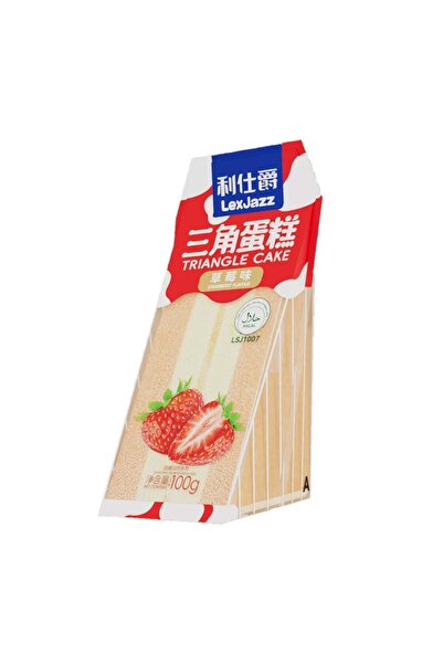 Lex Jazz كيكة مثلثة بنكهة الفراولة 100 غرام × 20 قطعة