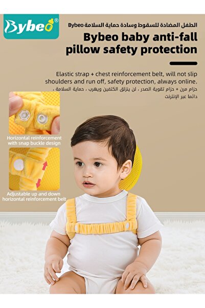 BYBEO Baby Head Protector With 2 Knee Pads, Infant Head Protect Pillow, Toddlers Head Safety Pad Cushion,