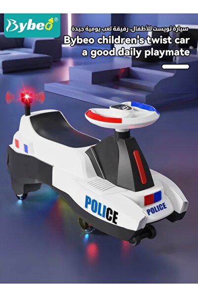 BYBEO Ride on Car for Kids, Extended Baby Swing Car with Building Blocks, Magic Baby Cars for Boys and Gir