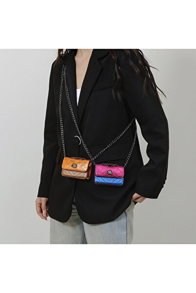 Vivante 2025 New Trendy Luxury PU Leather Lipstick Mini Crossbody Shoulder Bag with Chain Strap