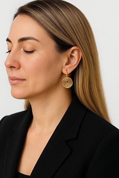 New Obsessions Altın Kaplama Vintage Küpe