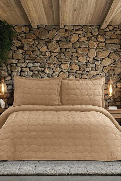 Çeyiz Diyarı Nancy Double Bedspread 230X250 cm Cappucino