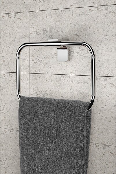 Alper Banyo Premium Krom F1 Model Kare Havlu Askısı, Havluluk | Paslanmaz Çel...