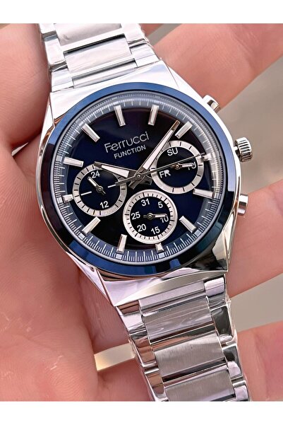 Ferrucci 2 Years Warranty Steel Band Inner Dial Features Active 3 Atm Men's Wristwatch Ef.03517.2