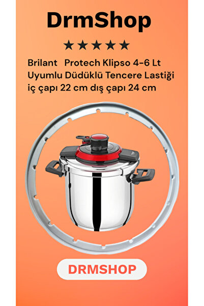 shopdrm Brilant Protech Klipso 4-6 Compatible Silicone Pressure Cooker Rubber A++ Quality Inner:22Cm Outer:24Cm
