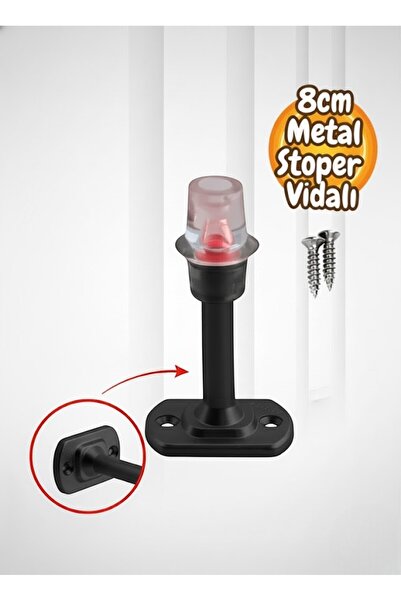 MH MiniHediye Door Handle Stopper Buffer Stopper Holder Grip Plastic Matte Black Stop Silicone 8 cm