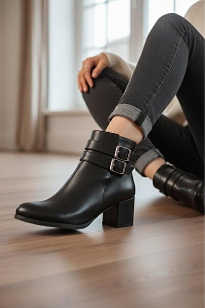 Santamarina Γυναικείες κοντές μπότες Harmina με διπλή πόρπη