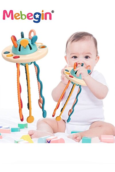MEBEGIN Safe Teething Toys, Montessori Toys with Bright Colors and Unique Sha...