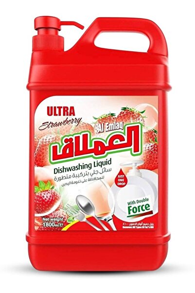 Al Emlaq سائل غسيل الأطباق فائق الجودة، بنكهة الفراولة، 1800 مل