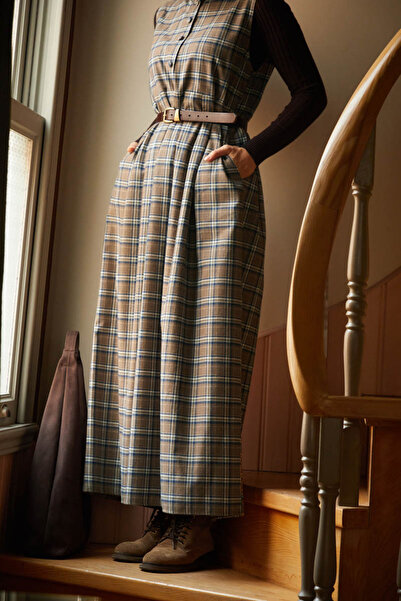 ZÜLAYS Ekose Desenli Jile Vizon