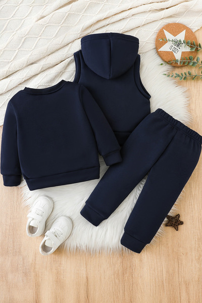 ADABEBEK Premium Young Lion Printed Vest Set 3-Piece Bottom Top Baby Set 24744