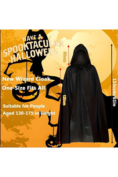 Beauenty Wizard Robe Costume Cosplay Set - Hogwarts Cape with Hat, Wand, Tie, Glasses, Scarf