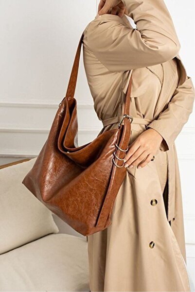 Nudia Geantă de umăr și de mână pentru femei, de dimensiuni mari, cu detaliu ...