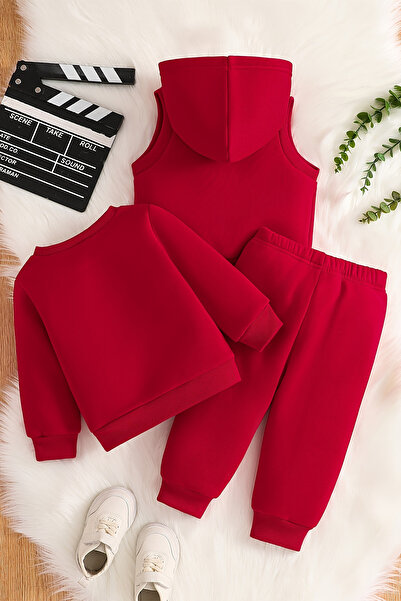 ADABEBEK Premium Dinosaur Printed Vest Set 3-Piece Bottom and Top Baby Set 24750