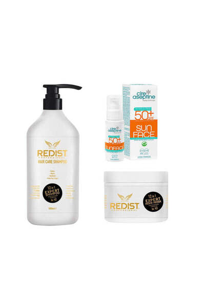 Redist Professional 12 in 1 Expert Shampoo 1000 ml + 12 in 1 Hair Mask 500 ml + Cire Aseptine