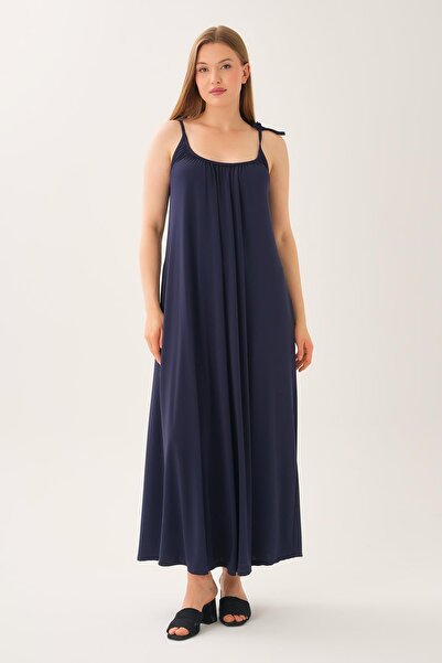 ALEXANDERGARDI Rochie maxi fluidă cu bretele cu șnur