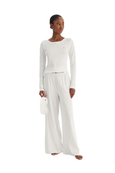 Tommy Hilfiger Kadın Beyaz Pijama Takımı UW0UW06157