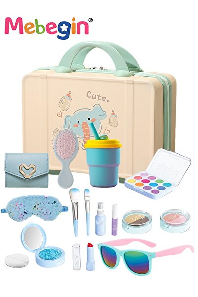 MEBEGIN مجموعة مكياج مكونة من 16 قطعة، مجموعة ليلية مع حقيبة محمولة، محفظة، ز...