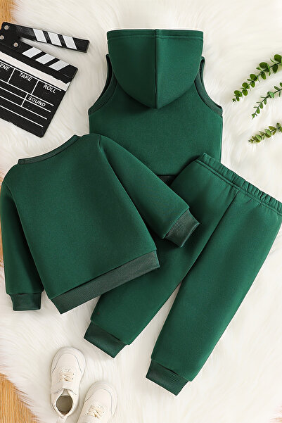 ADABEBEK Premium Basketball Themed Vest Set 3-Piece Bottom Top Baby Set 24743