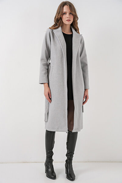 Bigdart 9118 Double-Breasted Collar Cashmere Coat - A.Grey
