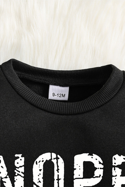 ADABEBEK Premium Nope Not Today Printed Vest Set 3-Piece Bottom and Top Baby Set 24747