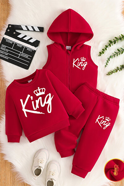 ADABEBEK Premium King Printed Vest Set 3-Piece Bottom Top Baby Set 24741