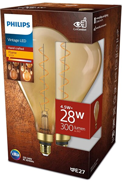 Philips Lighting مصباح LED كلاسيكي عملاق قدرة 7 واط وقاعدة E27 جولد ان دي، من فيليبس لايتنغ، ذهبي