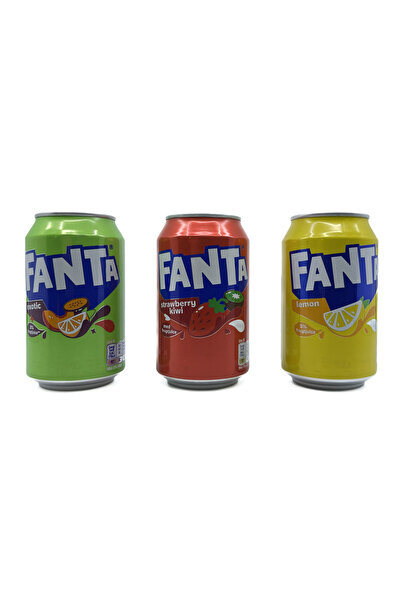 Fanta Limon - Tropik Meyve - Çilek & Kivi Aromalı Gazlı İçecek 3'lü Set