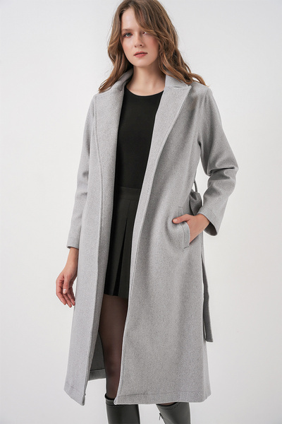 Bigdart 9118 Double-Breasted Collar Cashmere Coat - A.Grey