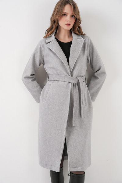 Bigdart 9118 Double-Breasted Collar Cashmere Coat - A.Grey