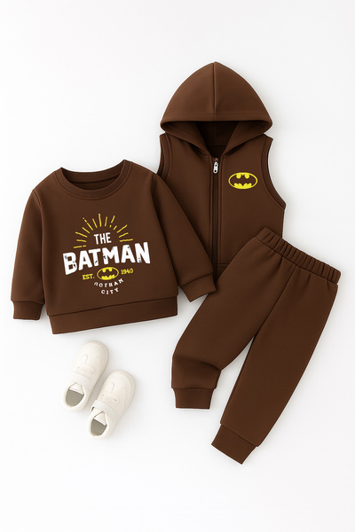 ADABEBEK Premium Style Character Printed Vest Set 3-Piece Bottom and Top Baby Set 24381