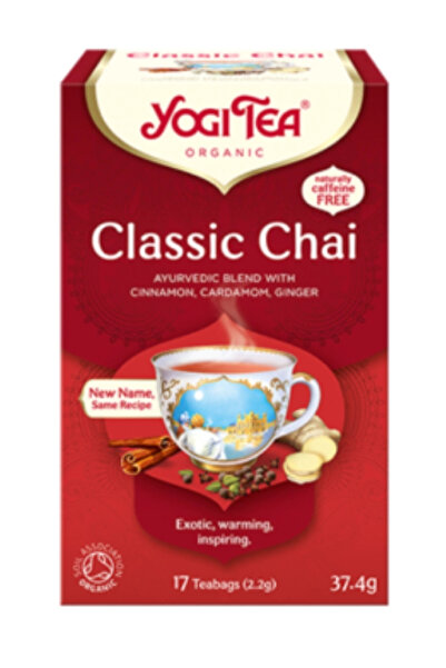 KRAW Yogı Tea Organıc Classic Chai Ayurvedic Blend Wıth Maca Cınnamon Cardamon Gınger 17 Tea Bag 37.4 gr